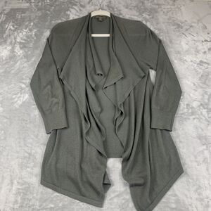 Tommy Bahama Open Front Knit Cardigan Women's‎ Small Gray Sweater Drape (0444)